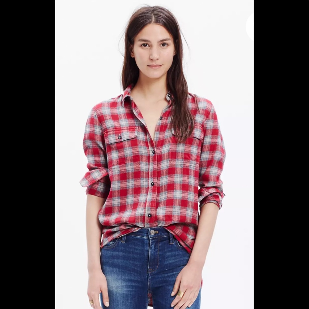 Madewell Ex-Boyfriend Shirt in Fairfax Plaid